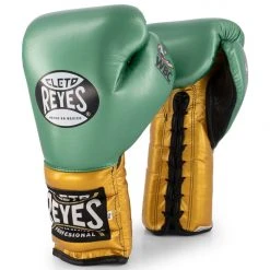 WBC X Cleto Reyes - Gloves With Laces / Green And Gold