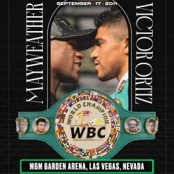 WBC Store WBC Belts WBC - Championship Belt "Historic Fights" Floyd Mayweather Jr. Vs. VΓctor Ortiz