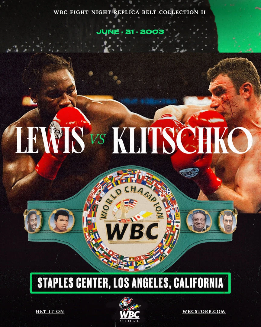 WBC Store WBC - Championship Belt "Historic Fights" Lennox Lewis Vs. Vitali Klitschko