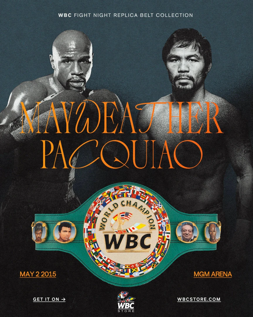 WBC Store WBC - Championship Belt "Historic Fights" Pacquiao Vs. Mayweather WBC Belts